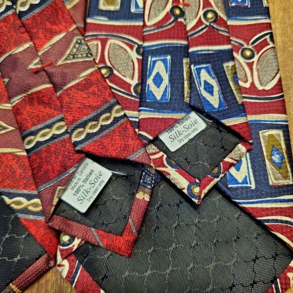 Domenico Franco Como 100% Italian Silk Neck Tie Bundle - Picture 7 of 7